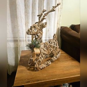 Glitter and jute reindeer